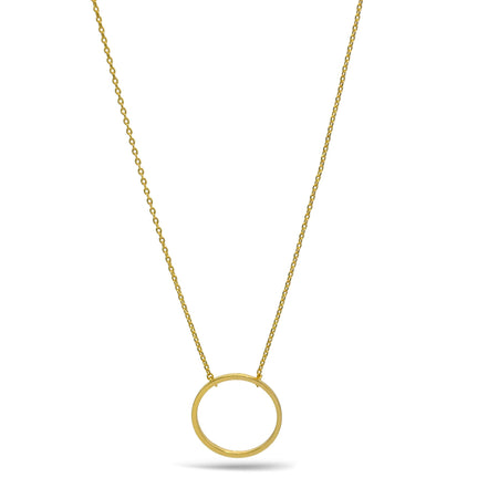 Gold circle Charm Pendant Necklace #HNN90866G(SE15)