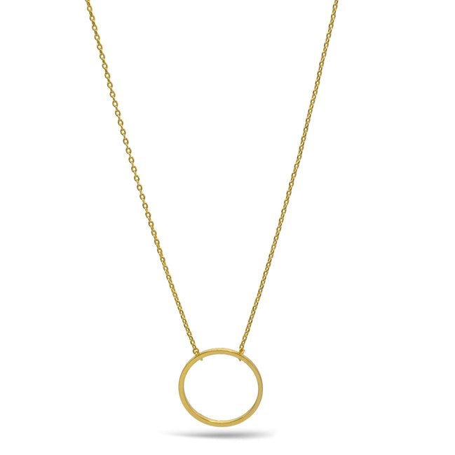 Gold circle Charm Pendant Necklace #HNN90866G(SE15)