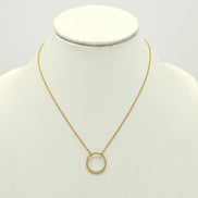 Gold circle Charm Pendant Necklace #HNN90866G(SE15)