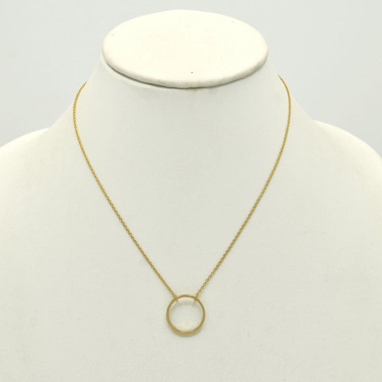 Gold circle Charm Pendant Necklace #HNN90866G(SE15)
