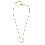 Gold circle Charm Pendant Necklace #HNN90866G(SE15)