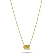 Gold Elephant Charm Pendant Necklace #HNN90874G(LF14)