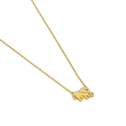 Gold Elephant Charm Pendant Necklace #HNN90874G(LF14)