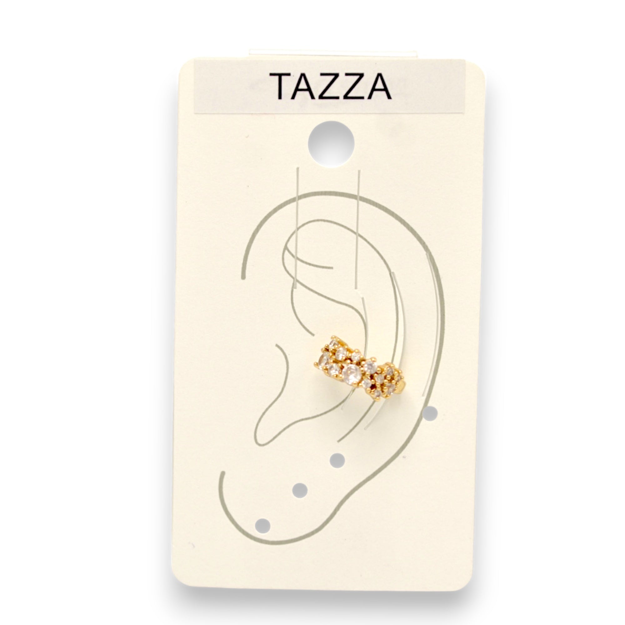 Tazza Gold & Rhinestone Cuff Ear Clip – 0.5