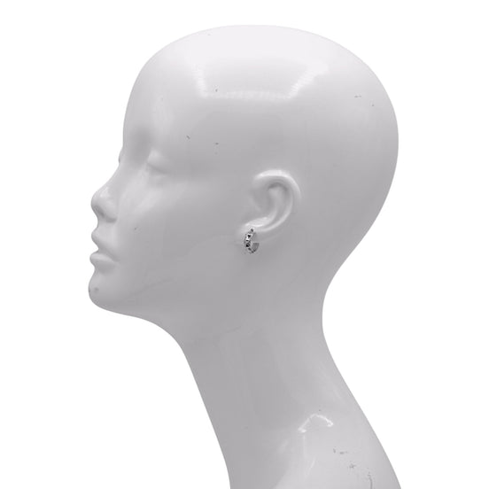 Rhodium Cuff Ear Clip – 0.5" Inch No Piercing Required Fashion Earring #HNE90937RD