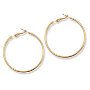 Gold Hoop Earrings – Classic Polished Round Hoops, 2