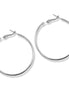 Rhodium Hoop Earrings – Classic Polished Round Hoops, 2" Lightweight Everyday Jewelry#HNE90910RD(GD17/GD18/HH4,5)