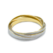 Gold Interlocking Glittering 5 Peaces Bangle Set #SQ1722 (KH3--BE15,Q17)