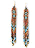 Multi-Color Bohemian Seed Bead Long Tassel Earrings – 7" #ER-11917(LC4)