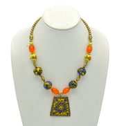 Multi color ceramic bead Pendant Necklace # FWNK-2209-44