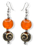 Amber and Brown Beads Drop Earrings#FWNK-2109-01-A-ER