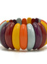 Multi Color Resin Beads Stretch Bracelet #FWNK-1907-20-A