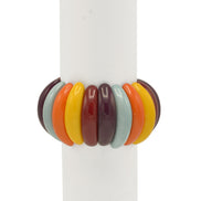 Multi Color Resin Beads Stretch Bracelet #FWNK-1907-20-A