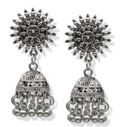 Silver Bead Oxidised Jhumka Earrings - Stylish, Fancy, and Ethnic#GFE6283(GE6)