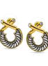 Two Tone Classic Cable Earrings #611091ER