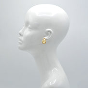 Gold Plated Chunky Lightweight Gold Hoop Earrings #GLE2940G(GE9)