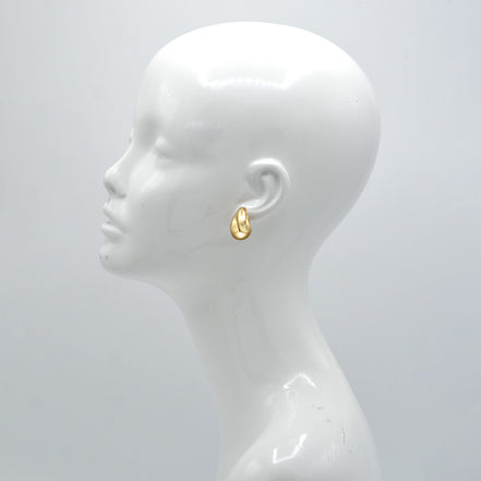 Gold Plated Chunky Lightweight Gold Hoop Earrings #GLE2940G(GE9)