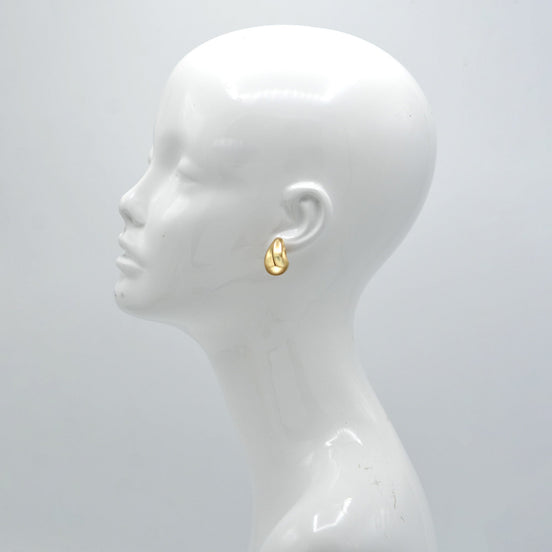 Gold Plated Chunky Lightweight Gold Hoop Earrings #GLE2940G(GE9)