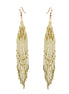 White And Gold Bohemian Seed Bead 6" Long Tassel Earrings#SH-ER-1204(OE25)