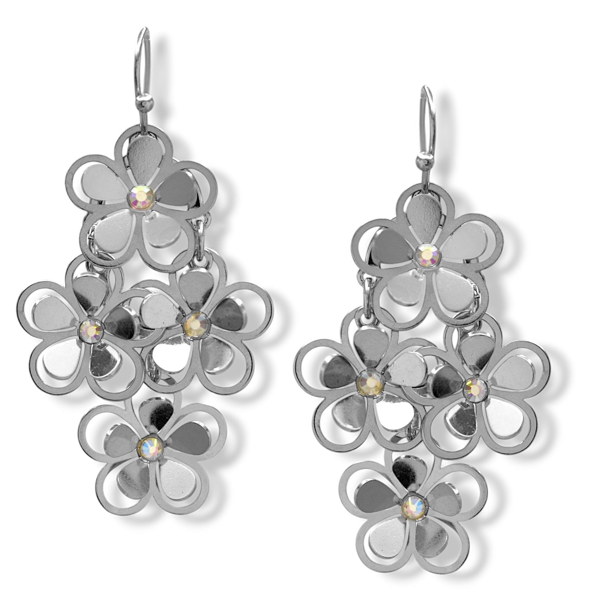 Multi-Flower Drop Earrings – Lightweight Dangle Statement Jewelry for Women #HNE91010-EARRING