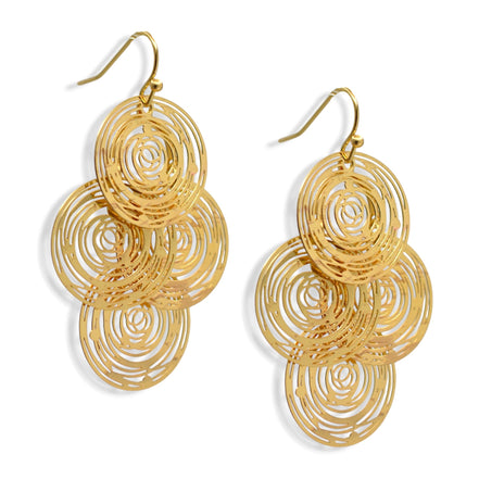 Layered Spiral Dangle Earrings – Lightweight Statement Drop Earrings for Women #HNE91011-EARRING(MF4)