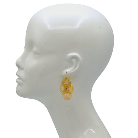 Layered Spiral Dangle Earrings – Lightweight Statement Drop Earrings for Women #HNE91011-EARRING(MF4)