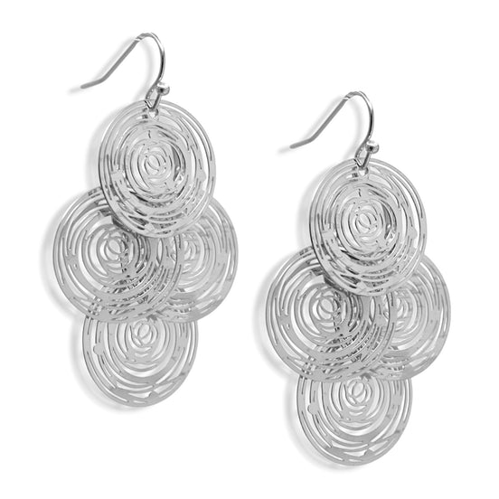 Layered Spiral Dangle Earrings – Lightweight Statement Drop Earrings for Women #HNE91011-EARRING(MF4)