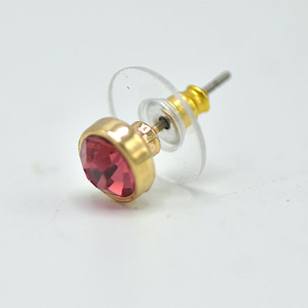 Tazza Crystal Collection: 6-Pair Multi-Color Stud Earring Set 8mm#GFE6444(OG22)