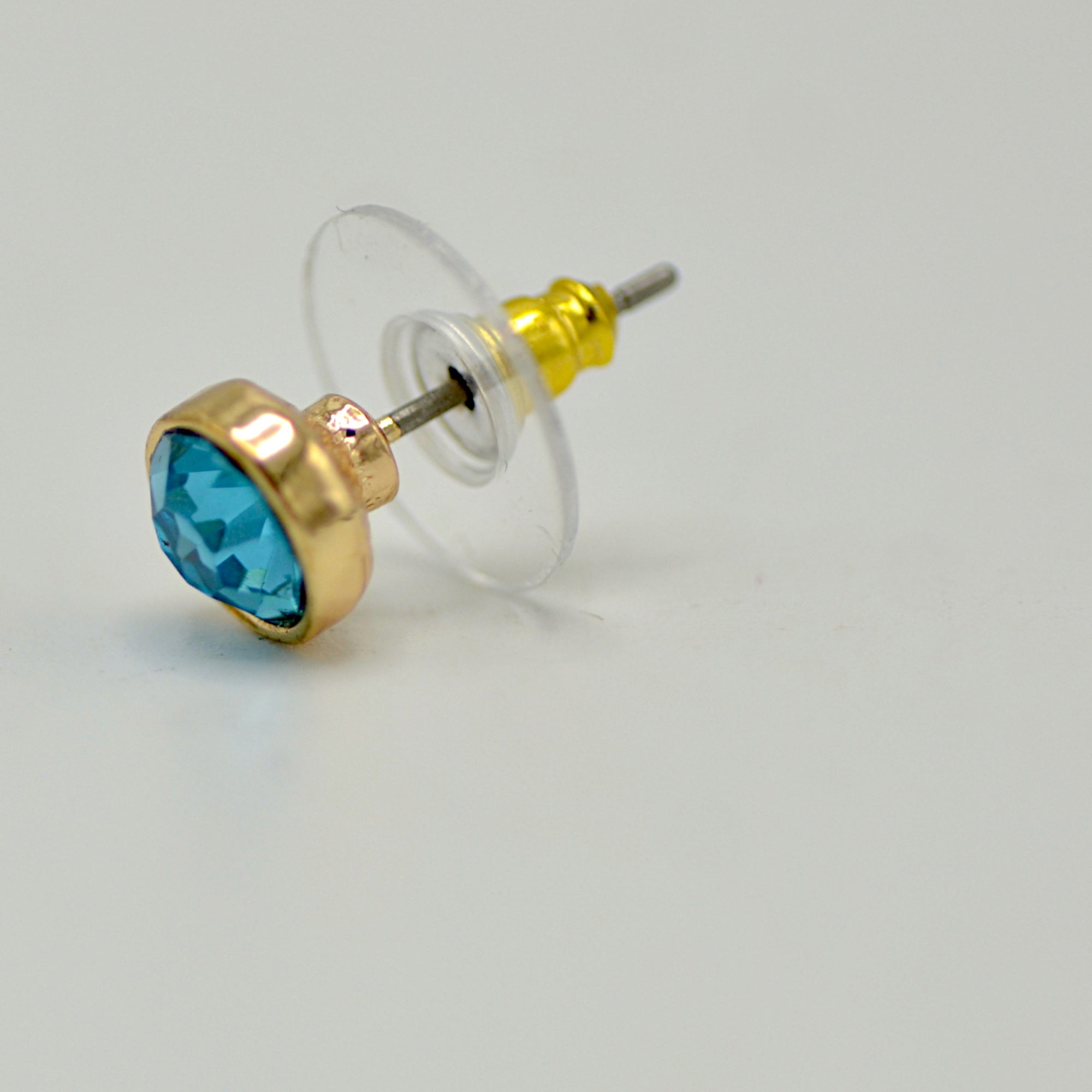 Tazza Crystal Collection: 6-Pair Multi-Color Stud Earring Set 8mm#GFE6445(OG23)