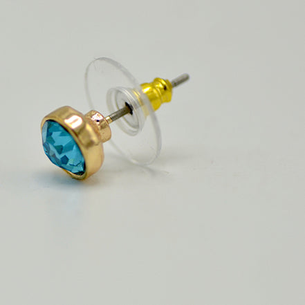 Tazza Crystal Collection: 6-Pair Multi-Color Stud Earring Set 8mm#GFE6445(OG23)