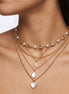 5 separate Necklace with Gold Cowrie Shells & Pearls #GFN5497(OH2)