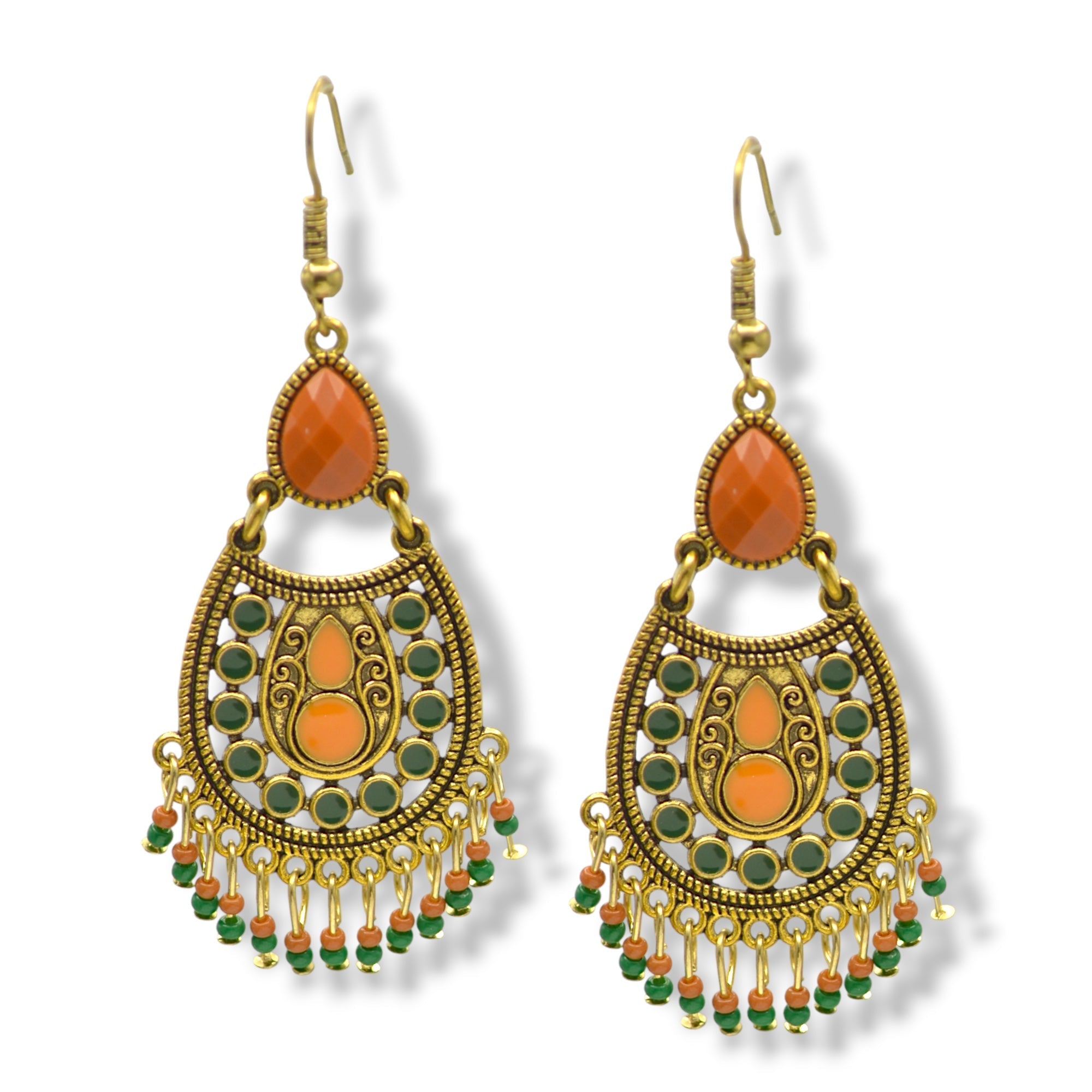 Traditional Indian Style Chandelier Earrings 2,5