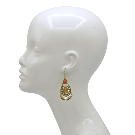 Traditional Indian Style Chandelier Earrings 2,5"#HNE91035(GA10)