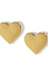 Solid Gold tone Heart Stud Earrings 0.5"#HNE90884-ASSORTED