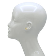 Solid Gold tone Heart Stud Earrings 0.5