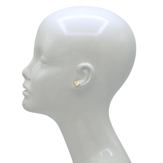 Solid Gold tone Heart Stud Earrings 0.5"#HNE90884-ASSORTED