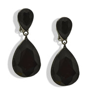 Faceted Crystal Teardrop Dangle Earrings #HNE91058-ASSORTED