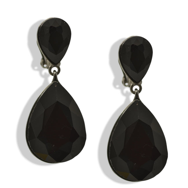 Faceted Crystal Teardrop Dangle Earrings #HNE91058-ASSORTED