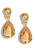 Faceted Crystal Teardrop Dangle Earrings #HNE91058-ASSORTED