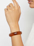 2.8" Oversized Square-Edge Tortoise Shell Resin Bangle Bracelet – Vintage Style Amber Geometric Bangle#GFB1723-2