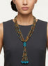 Multicolor multi layered Seed beads tassel long Necklace #N3101-Multi (PA7)