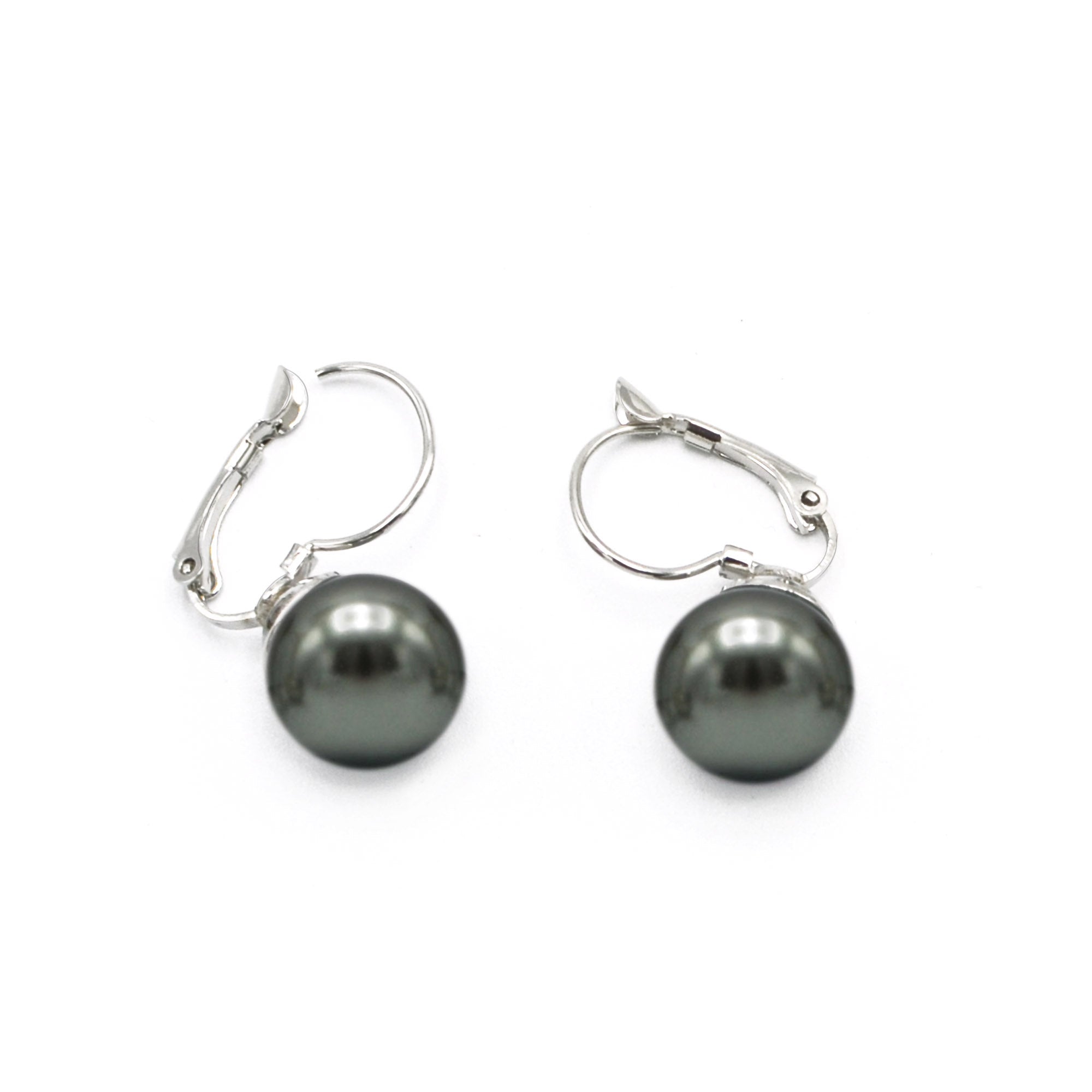 SILVER HEMATITE EARRINGS #BE8809-12_S-HEM (SG13)