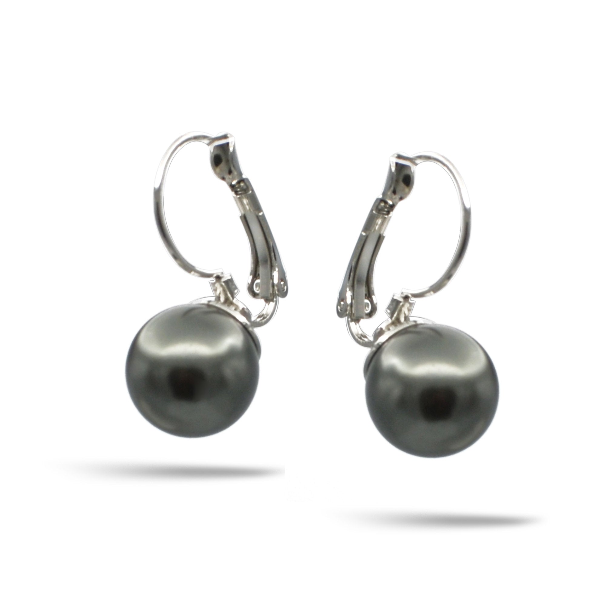 SILVER HEMATITE EARRINGS #BE8809-12_S-HEM (SG13)