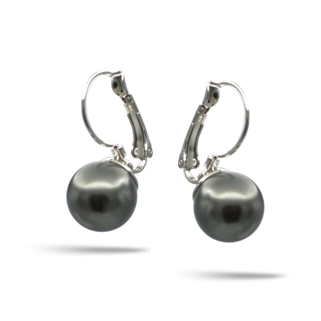 SILVER HEMATITE EARRINGS #BE8809-12_S-HEM (SG13)