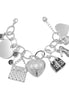 SILVER GIRL'S DAY OUT CHARM BRACELET  #HNB75875_SIL-BLK (AB17/HE9/AB16)