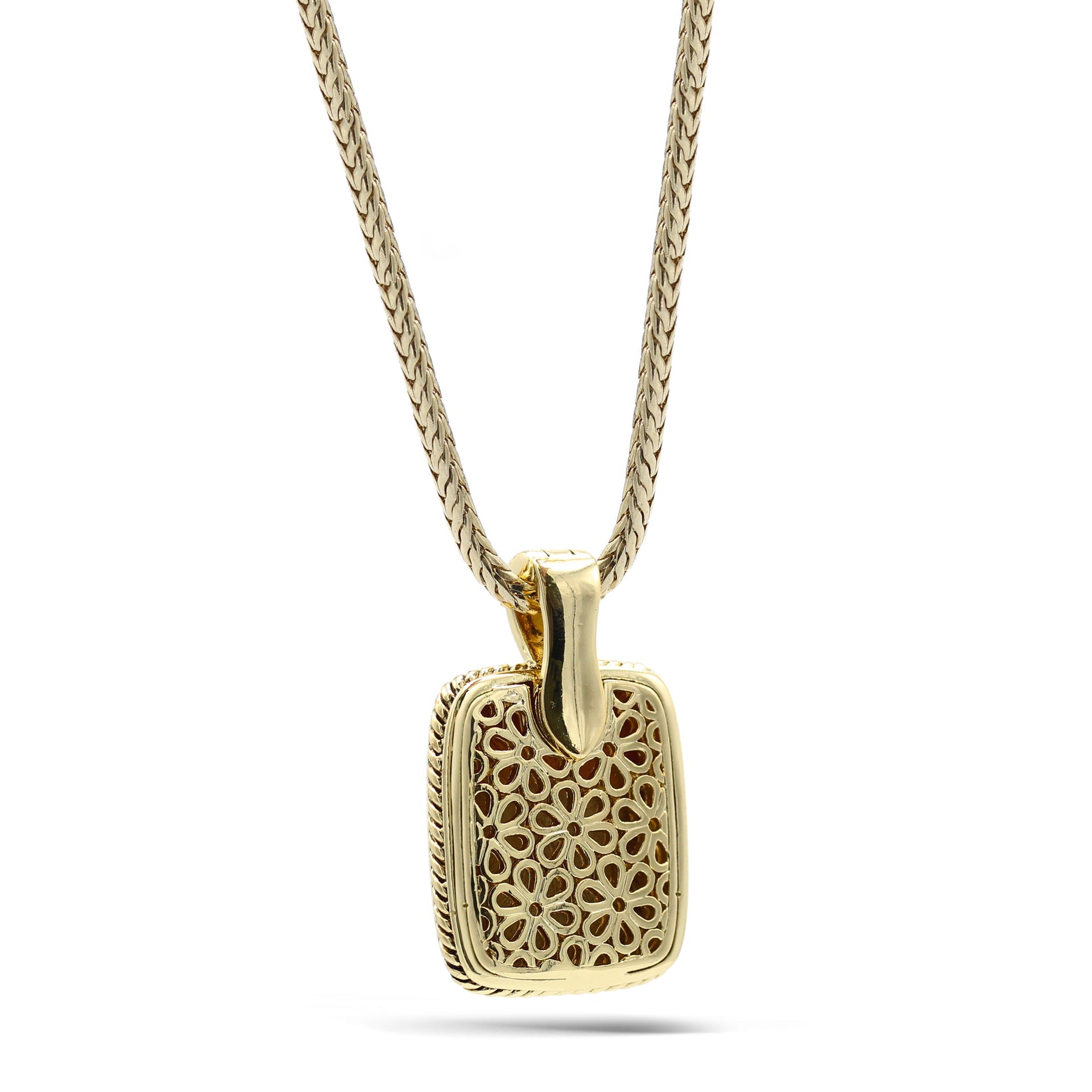 Artisan Two-Tone Pavé Crystal Bolo Necklace 18