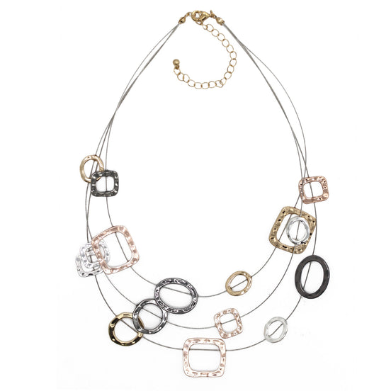ROSE GOLD WIRE METAL NECKLACE# SC16631AMT