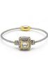 TWO-TONE CLEAR CRYSTAL CLASSIC CABLE BRACELET# 93012BR-CLEAR(FA7)