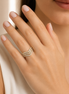 Women’s 3-Piece Gold-Tone Chevron Ring Set, Size 6 Stackable V-Shaped Rings with Clear Rhinestone Accents#ADX6800237 (SHA8)