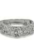 HEMATITE TONE METAL FLOWER DESIGN AND CRYSTAL HINGED BRACELET# FW-B7562S